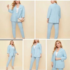 ✨ Shein baby blue pant suit